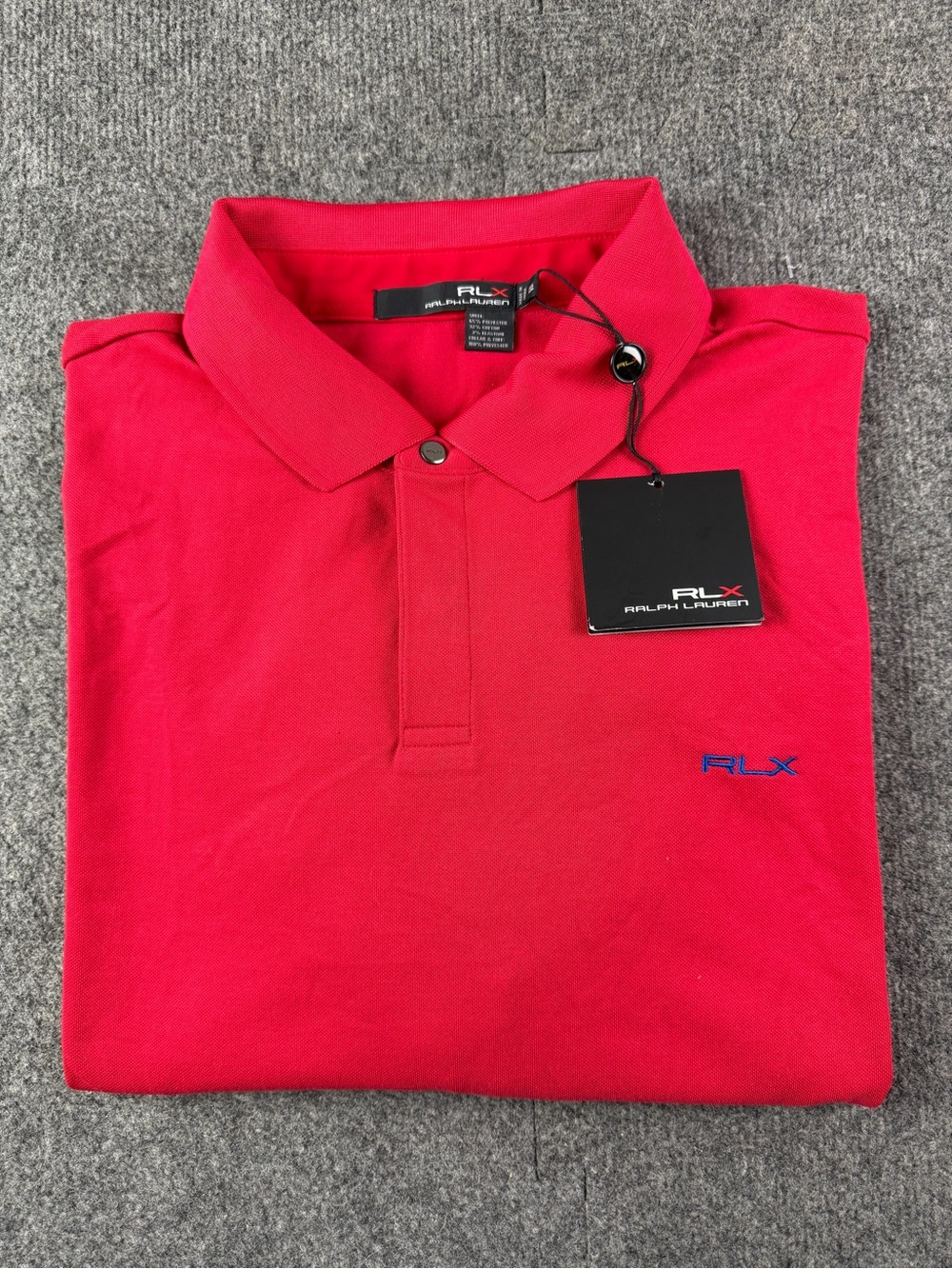 RLX Ralph Lauren Mens Short Sleeve Golf Polo Shirt Size 2XL Red NWT